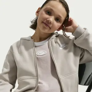 Hooded sweatshirt with zipper Nike Club Fleece image-2