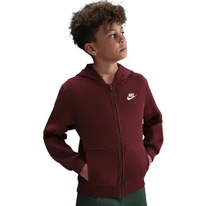 Hooded sweatshirt with zipper Nike Club Fleece image-0