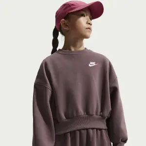 Dívčí mikina s kulatým výstřihem Nike Club Fleece image-3