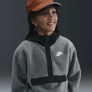 Polar z kapturem 1/4 zip dla dzieci Nike Club Fleece image-4