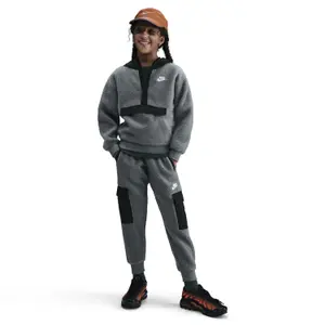 Polar z kapturem 1/4 zip dla dzieci Nike Club Fleece image-6