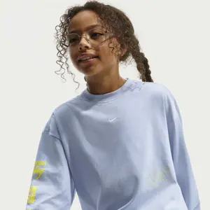 Camiseta de manga larga oversize para chica Nike image-4