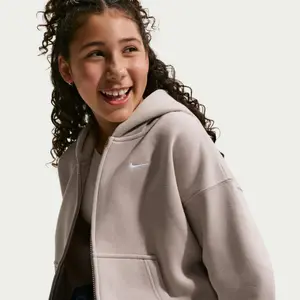 Sudadera con capucha y cremallera para niña Nike Sportswear Studio Fleece image-2