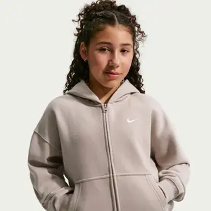 Sudadera con capucha y cremallera para niña Nike Sportswear Studio Fleece image-4