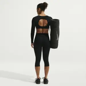 Leicht gepolsterter Sport-BH mit langen Ärmeln für Damen Nike Zenvy image-1