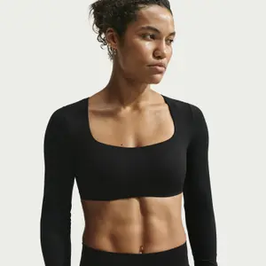 Leicht gepolsterter Sport-BH mit langen Ärmeln für Damen Nike Zenvy image-2