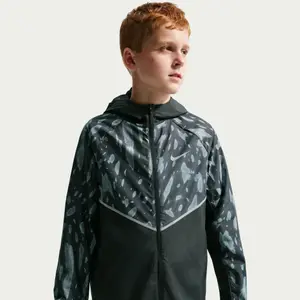 Waterproof hooded jacket for children Nike Miler image-2