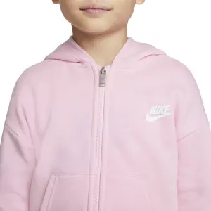 Sweatshirt mit Fleece-Kapuze, oben und unten, Mädchen Nike Club image-1