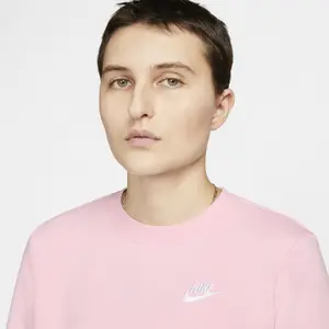 Sweatshirt round neck woman Nike Club Fleece STD image-3