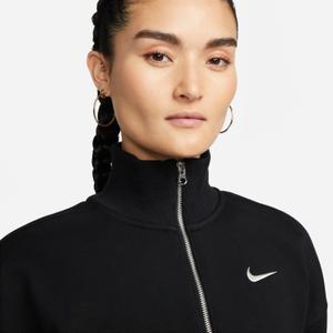 Nike Phoenix Fleece Women's 1/2 Zip Up Crop Sweatshirt image-3