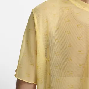 Women's mesh crop top Nike Air AOP image-4