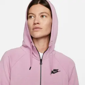 Damen Sweatshirt mit Reißverschluss und Kapuze aus Molton Nike Sportswear Essential image-3