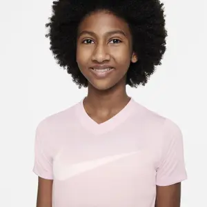 Maillot col V fille Nike Dri-Fit Dri-Fit Swoosh image-3