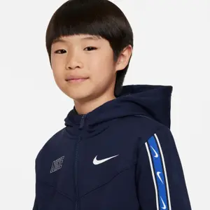 Camisola com capuz com fecho de correr para criança Nike Repeat Pk image-3