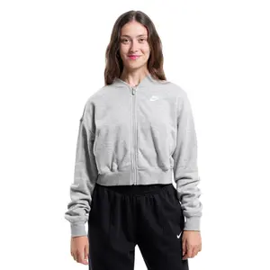 Sweatshirt mit Reißverschluss, Damen Nike Club Fleece Oversize Crop image-0