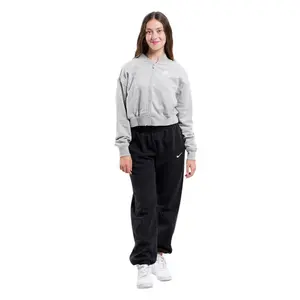 Sweatshirt mit Reißverschluss, Damen Nike Club Fleece Oversize Crop image-1