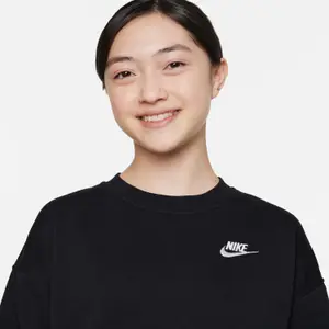 Sweatshirt für Mädchen mit Rundhalsausschnitt Nike Club Fleece Oversized LBR image-3