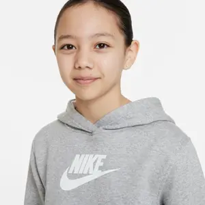 Sweatshirt à capuche fille Nike Club Fleece Crop HBR image-3