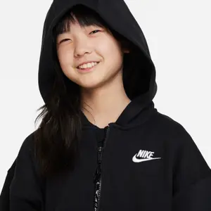 Sudadera con cremallera para niña Nike Club Fleece Oversized LBR image-3
