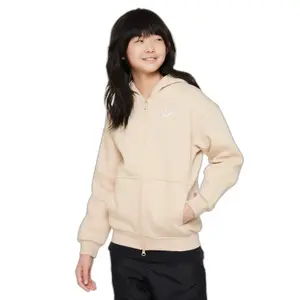 Sudadera con cremallera para niña Nike Club Fleece Oversized LBR image-0