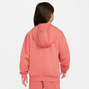 Sweatshirt à capuche zippé oversize enfant Nike Club Fleece image-3