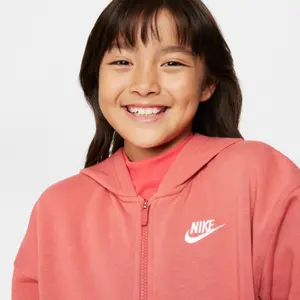 Sweatshirt à capuche zippé oversize enfant Nike Club Fleece image-4