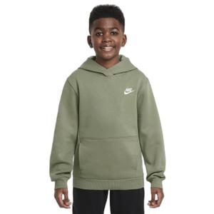 fd3000-386-sweatshirt-a-capuche-enfant-nike-club-fleece-oil-green-white