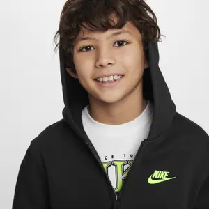 Hooded sweatshirt with zipper Nike Club Fleece image-3