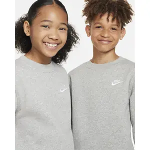 Camisola de gola redonda para criança Nike Club Fleece LBR image-3