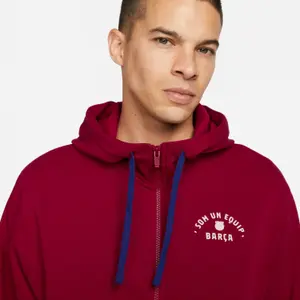 Zip-up hooded sweatshirt FC Barcelona Club FT 2023/24 image-2