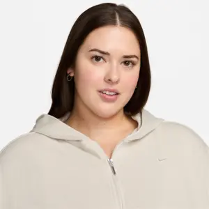 Sweatshirt mit Kapuze mit weitem Reißverschluss, Damen Nike Chill Terry image-4