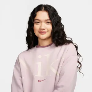 Camisola de gola redonda de grandes dimensões para mulher Nike Phoenix Fleece image-3