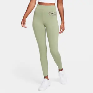 Dámské vysoce pasové legíny s potiskem Nike Swoosh image-0