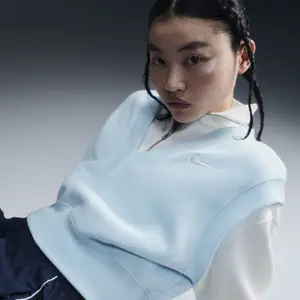 Damesjas zonder mouwen met v-hals Nike Phoenix Fleece image-2