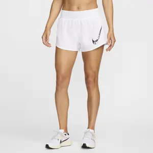 Calções de cintura média para mulher com calção interior integrado Nike One Swoosh Dri-FIT image-1