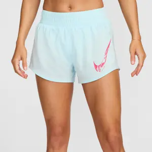 Short da donna a vita media con sottopantaloncino integrato Nike One Swoosh Dri-FIT image-2