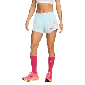 Short da donna a vita media con sottopantaloncino integrato Nike One Swoosh Dri-FIT image-1