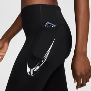 Legging 7/8 de cintura média com bolsos para mulher Nike Fast Swoosh image-5