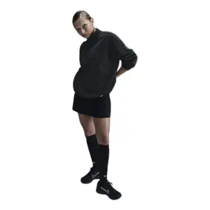 Cosy oversized sweatshirt with logo and 1/4 zip for women Nike Collection image-1