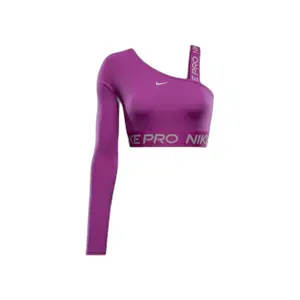 Damen asymmetrisches Crop-Top Nike Pro Shine Dri-FIT image-0