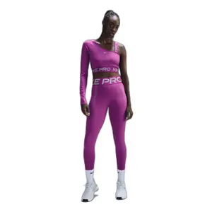 Damen asymmetrisches Crop-Top Nike Pro Shine Dri-FIT image-1