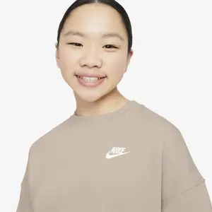 Sweatshirt för flickor Nike Club Fleece image-4