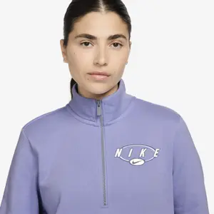 Sweatshirt 1/4 Reißverschluss Damen Nike Club Fleece image-3