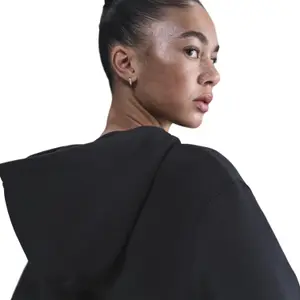 Kort og løs hættetrøje med lynlås til kvinder Nike Phoenix image-4