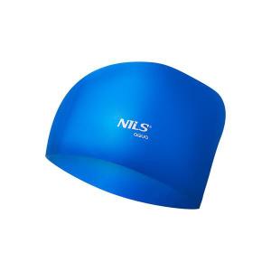 Silicone swimming cap with weights for long hair NILS Aqua NQC Aqua