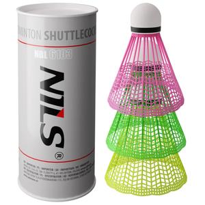 Badminton-Federbälle aus Nylon NILS Extreme NBL6103 (x3)
