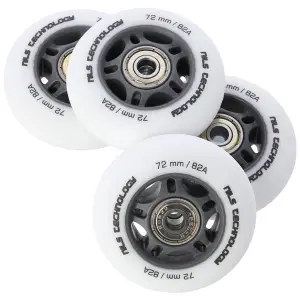 In-line skating wheel NILS Extreme PU + ABEC-9 (x4) image-2