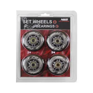 Roller wheel kit with bearing NILS Extreme PU + ABEC-9 (x4) image-0