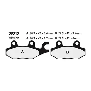 Semi-metallic brake pad Nissin 212NS image-0