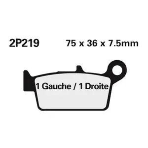 Sintered metal brake pad Nissin 219ST-MX